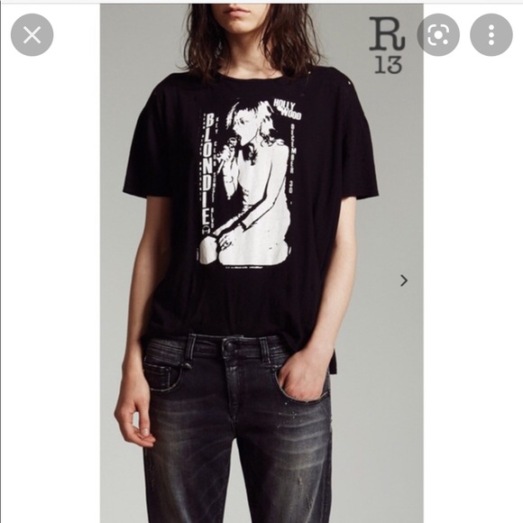 R13 Tops - R13 Debbie Póster Girl Blondie Distressed Punk Rock T-Shirt